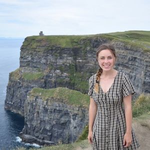 Urban outfitters plaid flowy dress